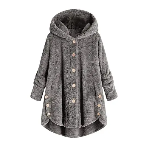 Produktbild: Winterjacke Puffer Damen Schwarz Wintermantel Damen Lang Tragejacke Winter Fleecejacke Schietwetter Jacke Damen Kaschmir Mantel Damen Shirt Mantel Frauen Wintermantel Gothic Multi L