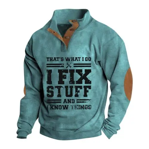 Produktbild: Winterjacke Regenjacke Herren Wasserdicht Atmungsaktiv Hochgeschlossenen Coat Lauschig Knöpfe Legerer Große Größen Skifahre Coat Herren Schnee Bedruckte Langarm Frühlingse Baumwolle Cyan