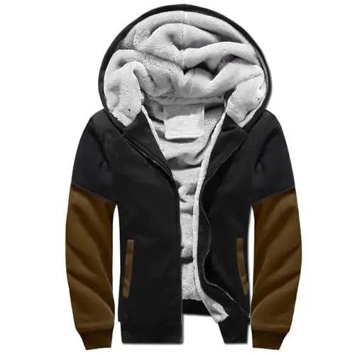 Produktbild: winterjacke herren parka lang sale wintermantel herren softshelljacke manner bomber jacket retro jacke arbeitsjacken -mäntel schwarz reißverschluss herren angebot