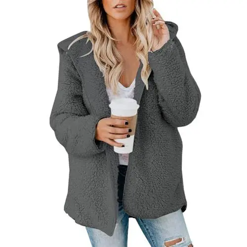 Produktbild: Wintermantel Damen Mantel Damen Damen-Mäntel Damen Jacke Jacke Damen Wasserdicht Atmungsaktiv Winterjacke Mädchen Regenjacke Damen Wasserdicht Gefüttert Steppweste Damen Grau M