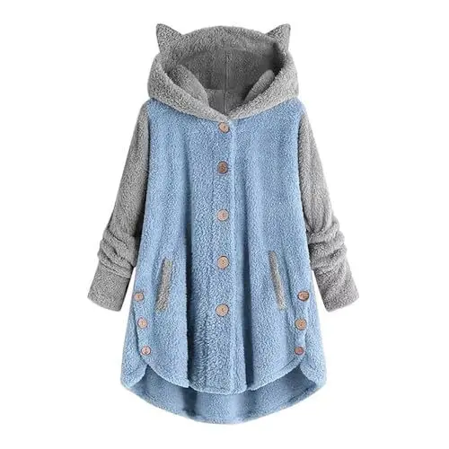 Produktbild: Wintermantel Rosa Wintermantel Weiss Winterjacke Damen Warm Gefüttert Tragejacke Winter Steppjacke Skijacke Mädchen Feldjacken Wintermantel S Sweatshirt Jacke Damen Winterjacke Blau M