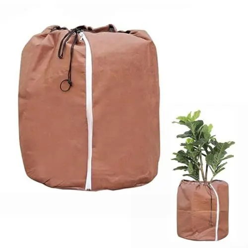 Produktbild: Winter-Pflanzenschutzsack mit Reißverschluss und Kordelzug, Gartenvlies Pflanzenschutzsack Frostschutz