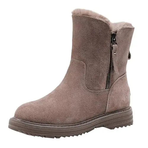 Produktbild: Winterschuhe Damen Gefüttert Stiefel Damen Mä Wasserdichte Stiefel Damen Winter Stiefeletten Damen Gefüttert Wasserdicht Stiefeletten Damen mit Absatz Schwarz Boots Damen Plateau Damen Schneestiefel