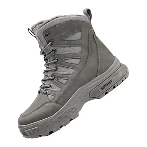 Produktbild: Winterschuhe Herren 48 Schneestiefel Winter Warm Snowboot Sicherheitsstiefel Trekkingschuhe Bequem Outdoor Kurzschaft Wasserdicht Schneeschuhe Winterstiefel Herren Motorradstiefel