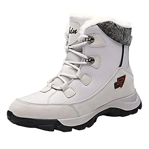 Produktbild: Winterschuhe Herren 48 Snowboot Winter Warm Schneestiefel Trekkingschuhe Cowboystiefel Flach Outdoor Kurzschaft Gefüttert Schneeschuhe Winterstiefel Herren Motorradstiefel