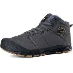 Produktbild: Winterschuhe Herren Winterstiefel Herren Schneestiefel Herren Schneeschuhe Herren Winterschuhe Herren Gefüttert Winterschuhe Herren Barfußschuhe Herren Winter Outdoor Bequem Rutschfeste(Grau 45EU)