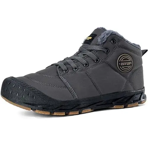Produktbild: Winterschuhe Herren Winterstiefel Herren Schneestiefel Herren Schneeschuhe Herren Winterschuhe Herren Gefüttert Winterschuhe Herren Barfußschuhe Herren Winter Outdoor Bequem Rutschfeste(Grau 45EU)