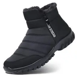 Produktbild: Winterstiefel Herren Winterschuhe Schneestiefel Warm Gefüttert Wanderschuhe Schneestiefel Wanderschuhe Rutschfest Trekkingschuhe Stiefel Outdoor Wanderstiefel Leichte Boots Schwarz EU43