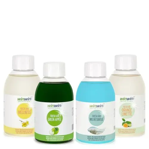 Produktbild: winwin clean Systemische Reinigung - 4 x FRESH AIR 250ML I Wellness I green Apple I Meeresbrise I Orange-Limette