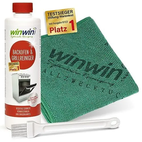 Produktbild: winwin clean Systemische Reinigung - BACKOFENREINIGER SET: 500ml + ALLZWECKTUCH + PINSEL