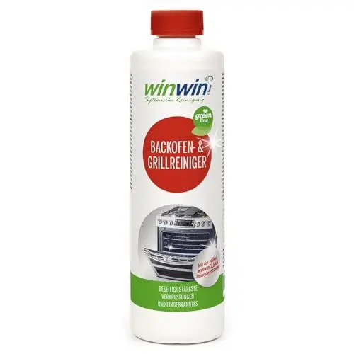 Produktbild: winwinCLEAN - Green Line Backofenreiniger & Grillreiniger 500ml I extrem stark I Löst eingebranntes und starke Verschmutzungen I selbstarbeitender Reiniger und Fettlöser I Gelreiniger