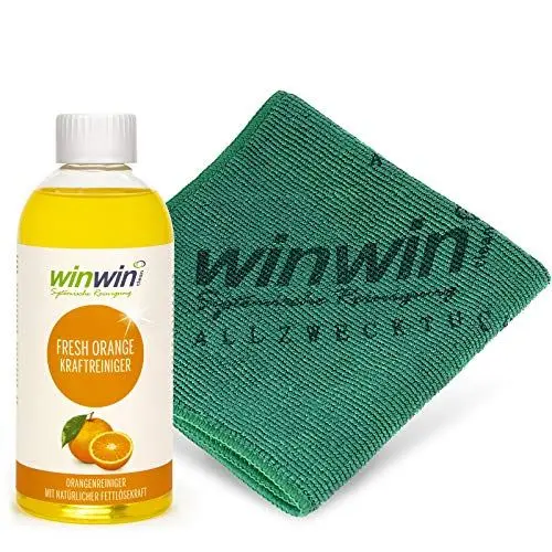 Produktbild: winwinCLEAN - fresh ORANGE 500ML I INKL. UNIVERSALTUCH 32 x 32 cm