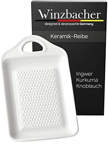 Produktbild: Winzbacher - DAS ORIGINAL - Keramik Ingwerreibe | ideal für Ingwer, Kurkuma und Knoblauch | Spülmaschinenfest | Optimal für die Zubereitung von Ingwertee