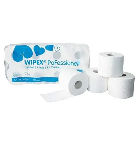 Produktbild: WIPEX PoFessionell Toilettenpapier, 3-lagig hochweiß