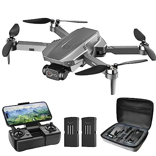Produktbild: Wipkviey B12 Drohne mit kamera 4k, GPS Drohnen mit Einem-klick-zurück, FPV RC Quadrocopter für Anfänger, Bürstenlos Motor, Niedrige Batterierückgabe, 50 Min. Flugzeit mit 2 Akku, unter 249g, C0