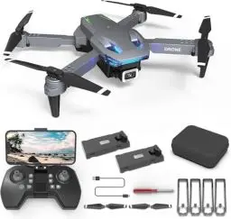Produktbild: Wipkviey T28 Drohne mit Kamera für Anfänger, Faltbare-Quadcopter für Erwachsene, FPV RC-Drohnen mit 3D-Flips/Höhenhaltung/Gesten-Selfie/Wegpunktflug, Geschenke für Kinder Jungen/Mädchen, 2 Batterien