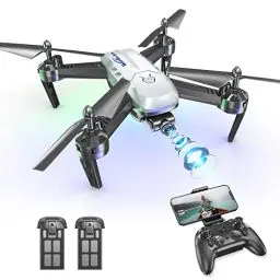 Produktbild: Wipkviey T6 Drohne mit kamera 1080p hd, WiFi FPV drone für Anfänger, RC Quadcopter mit 2 Batterien, Schwerkraft Sensor, Flip mode, Abflug/Landung mit einer Taste, One Taste Ruckkehr, Headless Mode