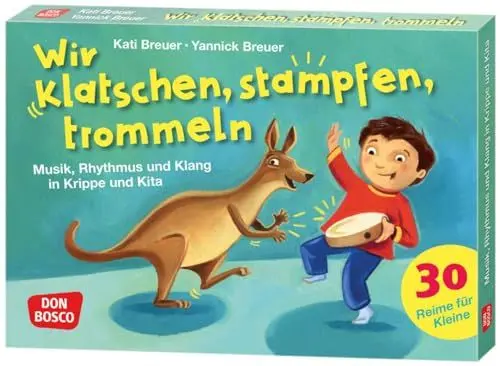 Produktbild: Wir klatschen, stampfen, trommeln: Musikalische Früherziehung mit Orff-Instrumenten trifft auf Sprachförderung. Kartenset mit Klanggeschichten (30 Reime für Kleine auf Bildkarten)