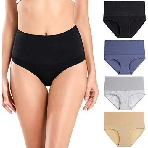 Produktbild: wirarpa Bauchweg Unterwäsche Damen Bauch Weg Unterhosen Baumwolle Slips 4er Pack Größe M