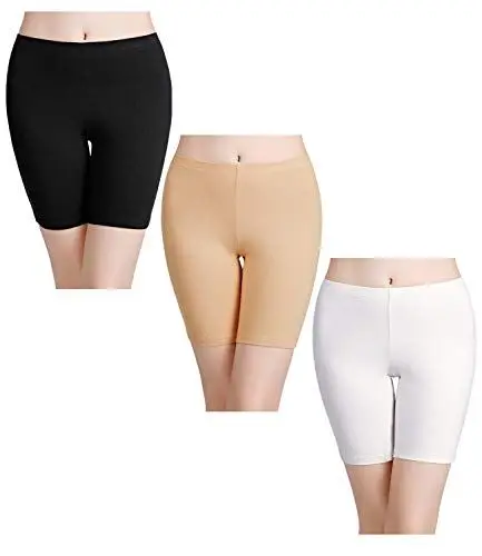Produktbild: wirarpa Unterhosen Radlerhose Boxershorts Damen Hoher Bund Baumwolle Shorts Panties Lange Unterwäsche 3er Pack Größe S