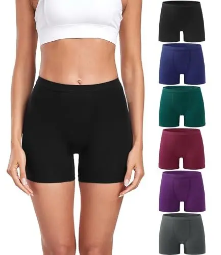 Produktbild: wirarpa Damen Panties Boxershorts Radlerhose Damen Kurze Modal Unterhose für unter Kleider 6er Pack Mehrfarbig Größe 2XL
