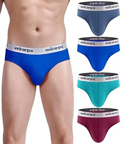 Produktbild: wirarpa Herren Slip 4er Pack 95% Gekämmte Baumwolle Unterhosen Manner mit Breiter Elastischer Bund Atmungsaktiv Dehnbar Größe XL