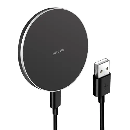 Produktbild: Wireless Charger, 15W Handy Induktionsladegerät, Schnellaufladung Kabelloses Ladegerät, Ladegerät Induktiv für Samsung Galaxy iPhone Huawei Xiaomi(Netzadapter Nicht enthalten)