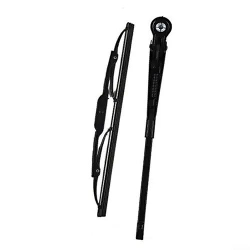 Produktbild: Wischermotor mit Armblatt, 12 V, universeller Scheibenwischermotor, schwarz, geeignet für Fischerboote, Wohnwagen und Wohnmobile (Wischer)