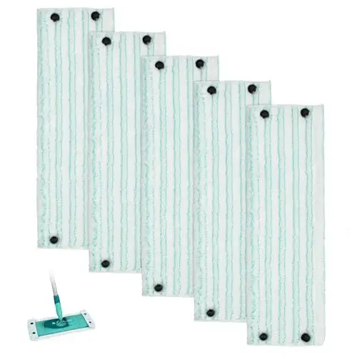 Produktbild: Wischmopp Bezug für Leifheit Combi/Clean Twist M Micro Duo Bodenwischer Ersatzbezug Wischbezug Ersatz Mikrofaser Mopptuchbezug 5 Stück