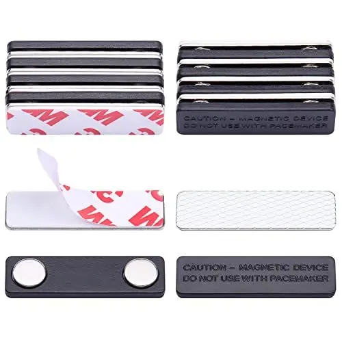 Produktbild: Wisdompro Namensschilder Magnet 10 Stück, Namensschilder für Kleidung Selbstklebend für Arbeit, Zeremonien, Meetings, Veranstaltungen