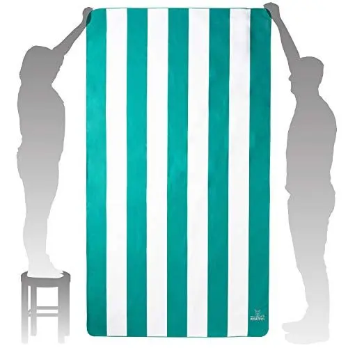 Produktbild: Wise Owl Outfitters Mikrofaser Handtuch, Strandtuch, Badetuch groß 100x200 - Sporthandtuch für Fitnessstudio - Reisehandtuch - Extra saugfähig und schnelltrocknend (Grün)
