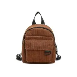 Produktbild: WisePoint Frauen Mode Rucksäcke, Cord Casual Daypacks Rucksack Tasche für Frauen, tragbare Rucksack Geldbörse Kleiner Rucksack zum Einkaufen, Reisen (braun)