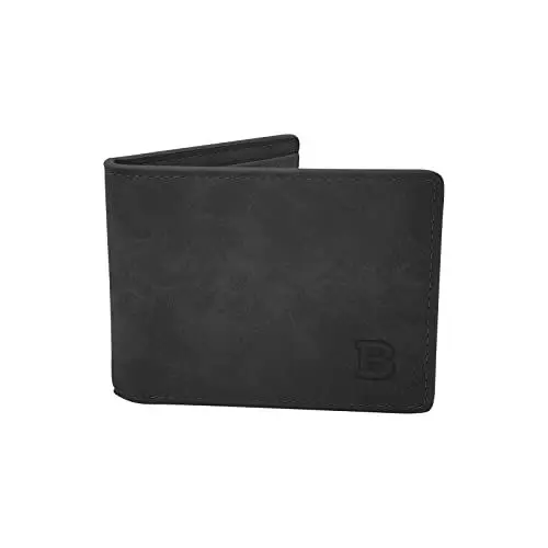 Produktbild: WisePoint Slim Kreditkartenhalter, 8-Slots PU Leder Geldbörse, Bifold Herren Geldbörse mit Reißverschluss oder Minimalistische Geldbörse für Männer für Unternehmen, Reisen (grau)