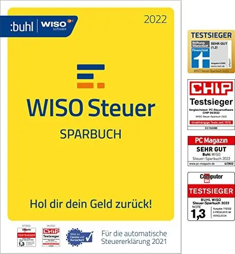 Produktbild: WISO Steuer-Sparbuch 2022 (für Steuerjahr 2021 | PC | Digitaler Download