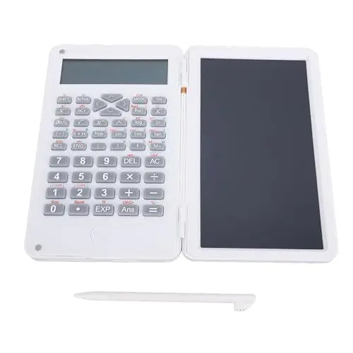Produktbild: Wissenschaftlicher Taschenrechner, Wissenschaftlicher Desktop-Rechner, Mathematikrechner mit Löschbarem LCD-Schreibtablett, 2-zeiliges Display, Faltbarer Tasch