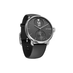 Produktbild: Withings Scanwatch — Hybrid-Sport-Smartwatch mit EKG, Herzfrequenz, Herzfrequenz, SPO2 und Schlaf-Tracker, Schrittzähler, Smartwatch mit Ladegerät, Schwarz