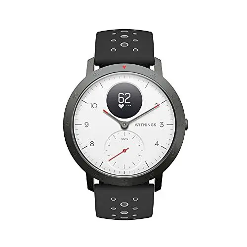 Produktbild: Withings Steel HR Sport - Multisport Hybrid Smartwatch, Connected GPS, Herzfrequenz, Fitnessniveau via VO2max, Aktivitäts- und Schlaftracking, Benachrichtigungen