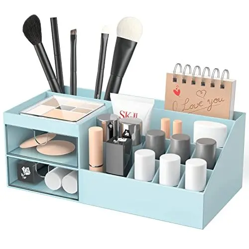 Produktbild: Withosent Make Up Organizer mit Schubladen, Schminktisch Kosmetik Schmink Organizer, Kosmetik Aufbewahrung Beauty Organizer Bad für Kommode, Schlafzimmer, Badezimmer zum Speichern Kleiner Objekte