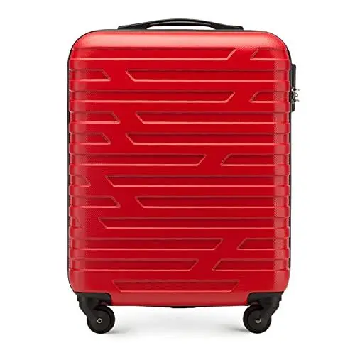 Produktbild: WITTCHEN A-line II Kabinengepäck Kabinenkoffer Handgepäck Rollkoffer Reisekoffer Bordkoffer Hartschale ABS Hochwertiger und Stabiler Größe S Rot