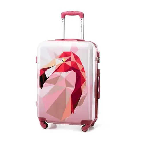 Produktbild: WITTCHEN Mittlerer Koffer Young-Kollektion ABS mit Polycarbonat Beschichtung und Teleskopgriff Reisekoffer Trolley Hartschalenkoffer Größe M 62L Rosa