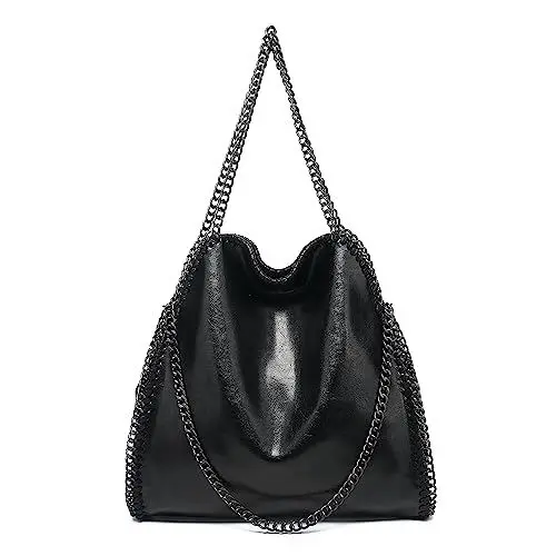 Produktbild: Wivmypog Damen Handtasche Damen Kunstleder Umhängetasche Mode Kettentasche Große Frauen Hobo Taschen für Damen