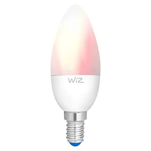 Produktbild: WiZ Smarthome LED Lampe, WLAN. Alexa, Google, 430lm, RGB+ 2200-6500K, 25.000h, E14, weiss