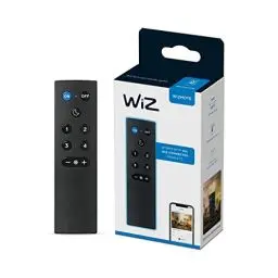 Produktbild: WiZmote Fernbedienung (inkl. Batterien), smarter Lichtschalter zur Lichtsteuerung aller WiZ Lampen und Leuchten im gesamten Haus, schwarz