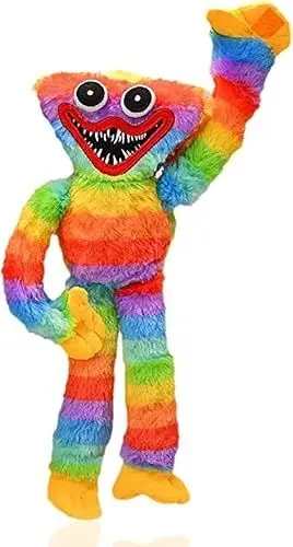 Produktbild: wiztex Hagi wagi Kuscheltier, 40cm Buntes weiches und lustiges Plüschtier | Wurstmonster-Horror-Stofftier für Kinder und Spielefans.
