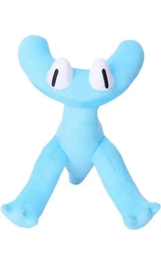 Produktbild: Wiztex Rainbow Friends Plüschtier Kollektion, 30 cm Plüschtier | Schön animiertes Plüschtier inspiriert von Rainbow Friends Fans (Cyan Rain-Bow Friends)