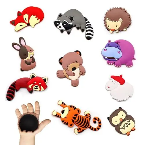 Produktbild: WJUAN 10 Stück Magnete Tiere, Gummi, Magnettiere, Exquisites Design, Verschiedene Formen, Fridge Magnet, Geeignet für Klassenzimmer, Küchen und Wohnzimmer
