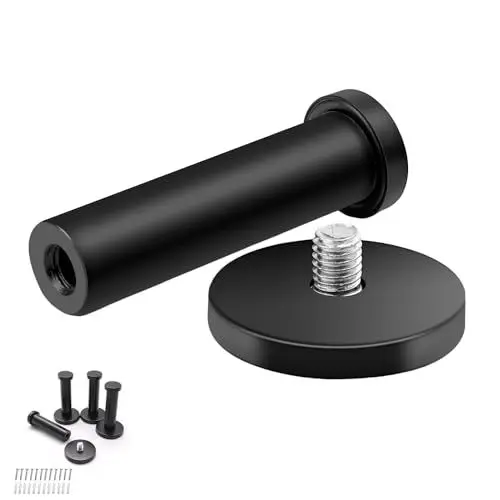 Produktbild: WJUAN 4 Stück Schwarz Rund Handtuchhaken, 73 mm Edelstahl Wandhaken Eignet Sich zur Installation in Küche, Bad, Arbeitszimmer und Hauptschlafzimmer, um Gegenstände Aufzuhängen