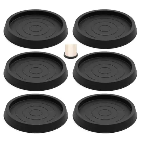 Produktbild: WJUAN 6 Stück Möbel Untersetzer, Filzuntersetzer, Gummimaterial, Lärmminderung, Texturdesign, Antirutsch Pads Möbel, Verdickt und Langlebig, Geeignet für Tische, Stühle und Sofas