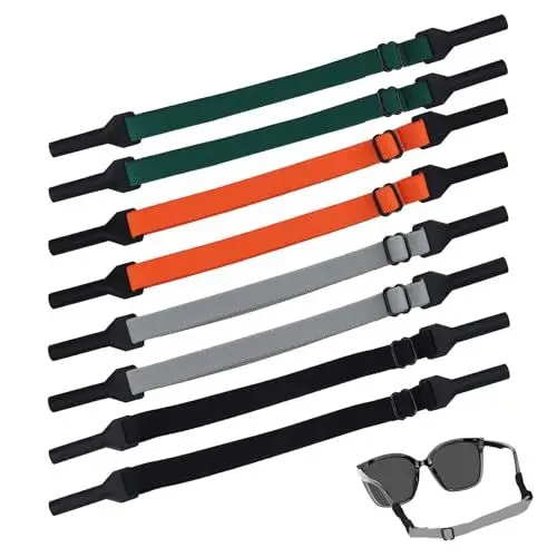Produktbild: WJUAN 8 Stück Brillenband, Verstellbare Länge des Elastische Brillenkordel, Universal Brillenband Herunterfallen der Brille zu Verhindern, Sportbrillenband Halt für Outdoor Aktivitäten
