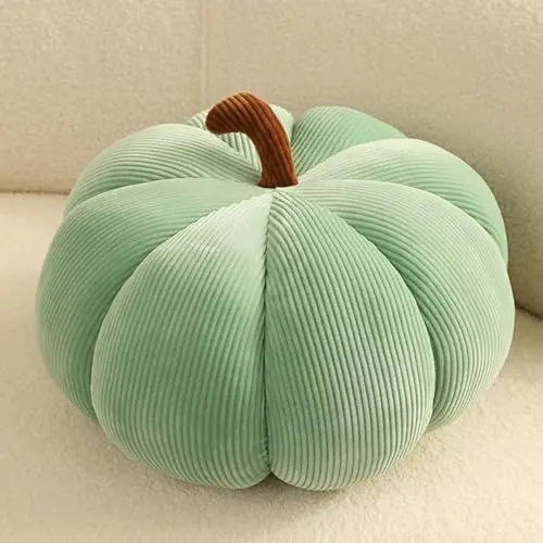 Produktbild: WJUHYGTF Kürbis Kissen, 3D Plüsch Kürbis Dekokissen Kopfkissen, Halloween Kürbiswurf Kissen, Dekoration Für Wohnzimmer, Arbeitszimmer, Sofa, Schlafzimmer,C,75CM